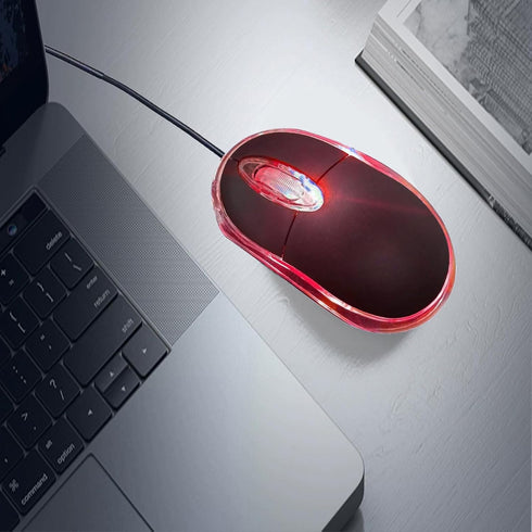 2 Pack Wired Mini Optical Mouse, Ergonomic USB Mouse for Laptop PC Desktop, Compatible with Windows, Linux, Mac (Black)
