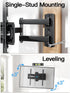 Pipishell Full Motion TV Wall Mount for Most 26-60 inch Flat & Curved TVs, Adjustable Bracket, Max VESA 400x400mm