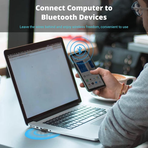 USB Bluetooth Adapter, Long Range Bluetooth 5.1 Dongle Receiver for PC, Backward Compatible with Bluetooth 2.1/3.x/4.x