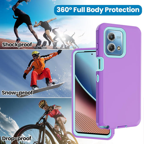 Annymall Motorola Moto G Stylus 4G 2023 Case - Heavy Duty 3-Layer Rugged Defender Cover with 2 Screen Protectors