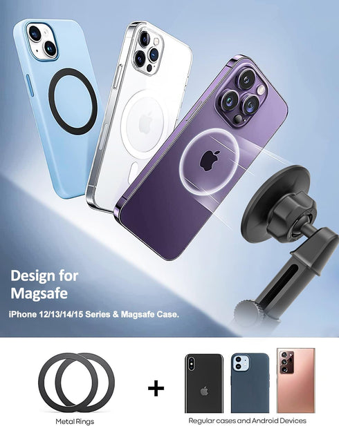 YOOZ 15/14/ 13 Car CD Slot Phone Mount Magnetic, Car CD Player Phone Holder Mag-Safe with Telescopic Arm [Upgraded