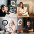 UEGOGO 10 Desk Ring Light with Stand, LED Circle Light with Phone Holder for Computer Laptop Zoom Meetings, Video