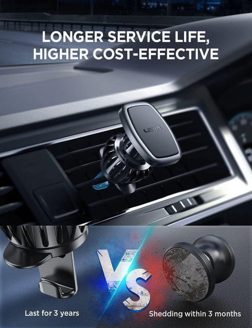 LISEN 2 Pack Magnet for Phone Car Mount, Magnetic Holder for Car Vent, Fits All iPhone 15/14/13 Pro Max Plus Samsung