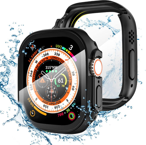 Tensea Waterproof Case for Apple Watch Ultra2/Ultra, 49mm Screen Protector Accessories, Sweatproof Bumper