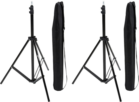 Amazon Basics Portable Aluminum Photography Light Stand Tripod with Case, Adjustable 2.8-6.7 Feet, Pack
