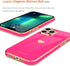Teageo Cute Love-Heart Luxury Bling Case for iPhone 13 Pro Max, Soft Shockproof Bumper, Hot Pink, Raised Camera
