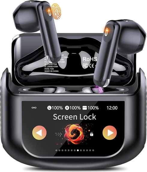 Wireless Earbuds, Bluetooth 5.4 Headphones with Multifunctional Touch Screen, 48H Hi-Fi Stereo