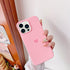 Jmltech Silicone Case for iPhone 13 Pro Max, Girly Heart Design with Soft Anti-Scratch Microfiber Lining - Pink