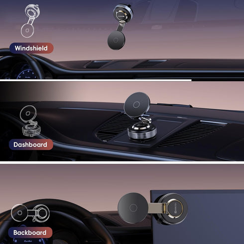 YLBV 2026 360 16 15 14 13 12 Magnetic Phone Holder for Car Heavy Duty Model Adjustable Vacuum Suction Car Magsafe Phone