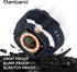amBand Case Screen Protector Bands Compatible with Apple Watch Ultra 2/1 49mm, Navy Blue Rugged Cover Strap & 9H Glass