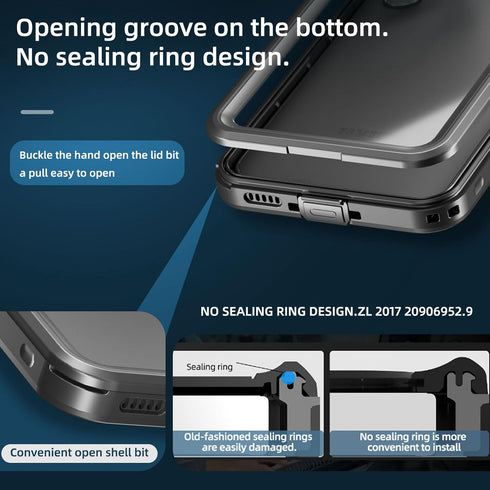 Waterproof Case for Samsung Galaxy A35 5G, IP68 Certified Shockproof Dustproof Snowproof Cover, Full Body Heavy Duty