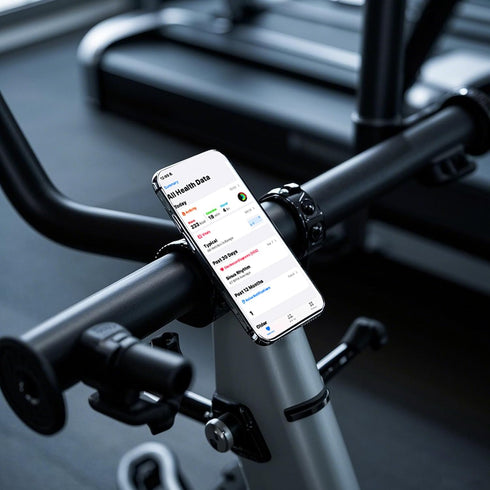 Nkmooxe 16pro Max,15, 14, 13 Gym Fitness MagSafe Phone Mount , Magnetic Bar Mount, Adjustable Strap, Compatible