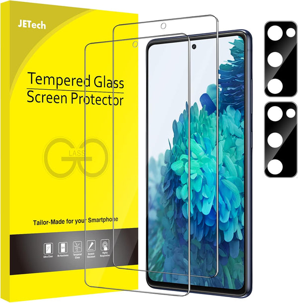 JETech 2-Pack Screen Protector for Samsung Galaxy S20 FE 6.5-Inch with Camera Lens Protector, HD Clear, Fingerprint ID