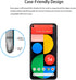 Easy Alignment Frame for Google Pixel 5a 5G, Tempered Glass Screen Protector 2-Pack + Camera Lens Protector Film 2-Pack
