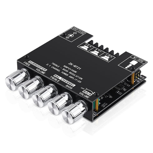 Bluetooth 5.0 Audio Amplifier Board, ZK-MT21 2.1 Channel 50W X 2 +100W