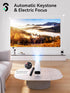 SOOMFON 1080P 5.1 Mini Projector Support - Portable Small Video Movie Projector Bluetooth Auto Keystone Electric Focus