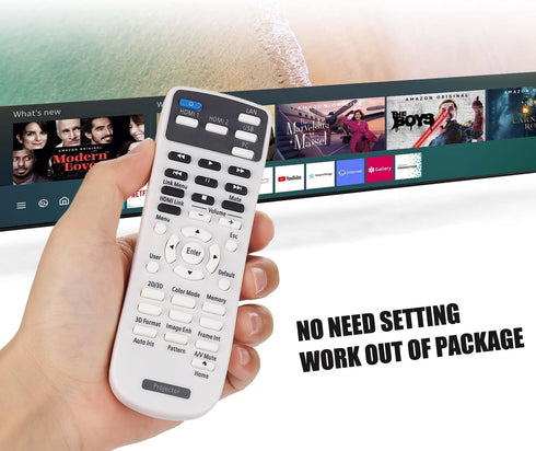 Replacement Projector Remote Control 2181830 for Epson Home Cinema 2100 2150, EH-TW5400 EH-TW5600 EH-TW5650