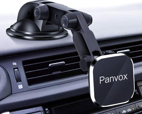 Magnetic Phone Car Mount Holder with Upgraded 3.2" Suction Cup | Universal Dashboard Windshield Mount | 8 Strong Magnets