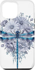 iPhone 13 Pro Max Blue Dragonfly Watercolor Art Case for Insects Lover, Earth Day