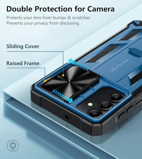 FNTCASE for Samsung Galaxy A15-5G Case, Protective Shockproof Rugged Military Grade Drop Protection Cover with Kickstand