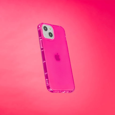 SteepLab Neon Highlighter Case for iPhone, Grippy Jelly Case with Protective Air Pockets (Eye-Catching Hot Pink, iPhone