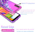 STARSHOP Compatible with Samsung Galaxy A01 Phone Case, with Tempered Glass Protector, Liquid Floating Glitter