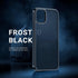 iPhone 11 Case, Shockproof Military Grade Protection, Slim Translucent Hard Back, Frosted Black, 6.1'' - Durable &