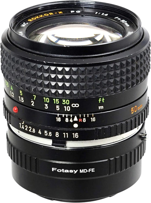 Fotasy Minolta MD MC Rokkor Lens to E Mount Adapter, Compatible with Sony a7 Series, Alpha 1, ZV-E10