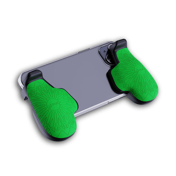 PUK Phone Gaming Grip - Black & Green Ergonomic Mobile Game Handle with