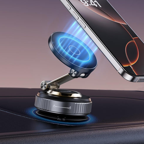 YLBV 2026 360 16 15 14 13 12 Magnetic Phone Holder for Car Heavy Duty Model Adjustable Vacuum Suction Car Magsafe Phone