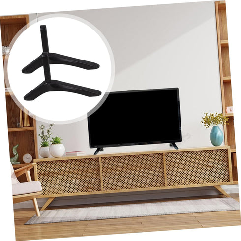DECHOUS Sturdy Aluminum Low Profile TV Stand - Modern White Design for Living Room