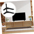 DECHOUS Sturdy Aluminum Low Profile TV Stand - Modern White Design for Living Room