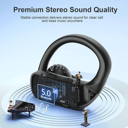 occiam Wireless Earbuds Bluetooth Headphones, 48H Playback, Waterproof with Microphone, LED Display for Sports,