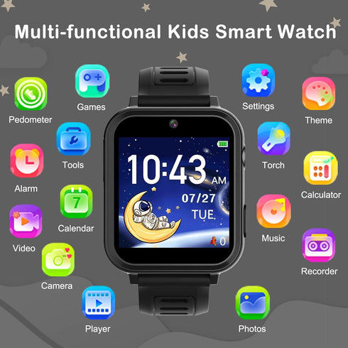 Phyulls Smart Watch for Kids - Smart Watch Toys with 24 Games, Camera, Video Recorder, Music, Alarm, Calculator,