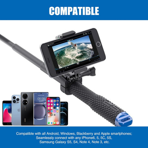2 Pack Universal Smartphone Holder with GoPro Style Mount for Any Phone, Compatible with iPhone, Samsung, Google
