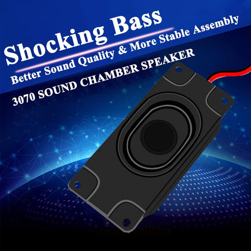 Heyiarbeit 4Ohm 3W Internal Magnet Speaker - 2Pcs Mini Loudspeaker with Wire and 4 Pin Terminal for DIY