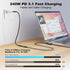 20Gbps USB C 3.2 Extension Cable, 90 Degree Type-C Male to Female Extender, 4K@60Hz 240W Charging & Data Transfer