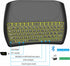 Mini Bluetooth Keyboard D8, Rechargeable Wireless Keyboard with Touchpad, Backlit Handheld Remote, 2.4G WiFi/BT4.2 for