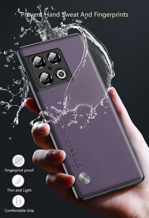 OnePlus 10 Pro Case 5G, Soft TPU Artificial Leather Back, Ultra-Light Cover with Anti-Fingerprint-Scratch Camera