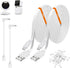 2 Pack 30ft Power Extension Cable for Wyze Cam v4/Pan v3/OG/v3 Pro Security Camera, Flat USB to Micro USB Charging Cord