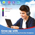SIMOLIO Kids Wired Headphones with Microphone, Foldable Over Ear Headset for School Travel, Volume Limiter & Share