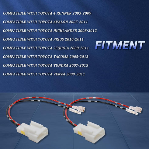 6" x 9" Speaker Spacer Covers with 2 Wiring Harness for Toyota 4