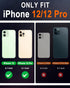 SHIELDON Case for iPhone 12/12 Pro 5G, Genuine Leather Wallet Case with RFID Blocking and Kickstand