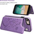 Vaburs Wallet Case for iPhone SE(2022) 5G/SE(2020)/7/8 - Embossed Butterfly PU Leather Flip Cover (Purple)
