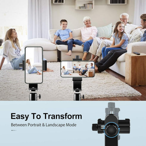 6amLifestyle Cell Phone Tripod Mount Adapter with 360° Rotatable Ball Head for Universal Smartphone Holder