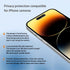 EYSOFT 14Pro/14 Adhesive-2 Pack-Black Front Camera Cover,Webcam Cover Compatible for iPhone Pro Max,Protect Privacy