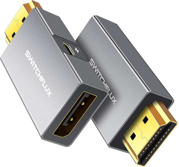 HDMI to Displayport Adapter, 1 Pack 4k@60Hz HDMI to DP Converter, Aluminium HDMI Male to DP Female Adapter