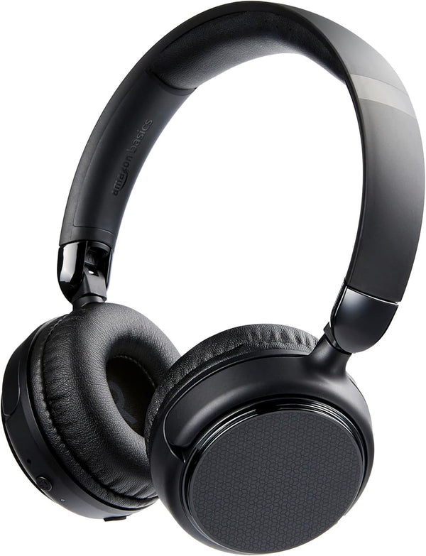 Amazon Basics Bluetooth Wireless On Ear Headphones, 35 Hour Playtime, Foldable, One Size, Black