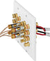 Fosmon 2-Gang 7.1 Surround Sound Distribution Home Theater Wall Plate, Gold Plated for 7 Speakers, 2 RCA Jack