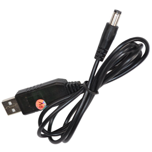 HQRP 5V USB to DC 9V Step-Up Module Converter Cable for Portable DVD Player, Bluetooth Speaker, Household Electronics